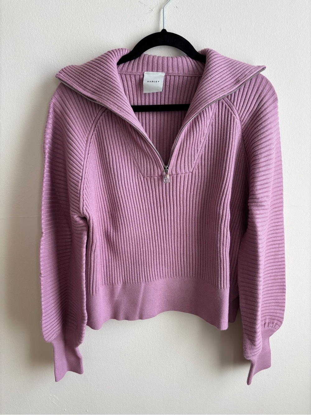 Varley Reid Half-Zip Sweater in Lilac